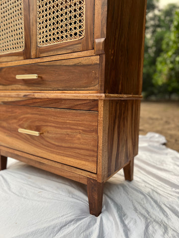 R23 NaturalNest: Canework Cupboard, Wardrobe, living Room Storage