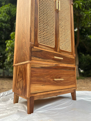R23 NaturalNest: Canework Cupboard, Wardrobe, living Room Storage