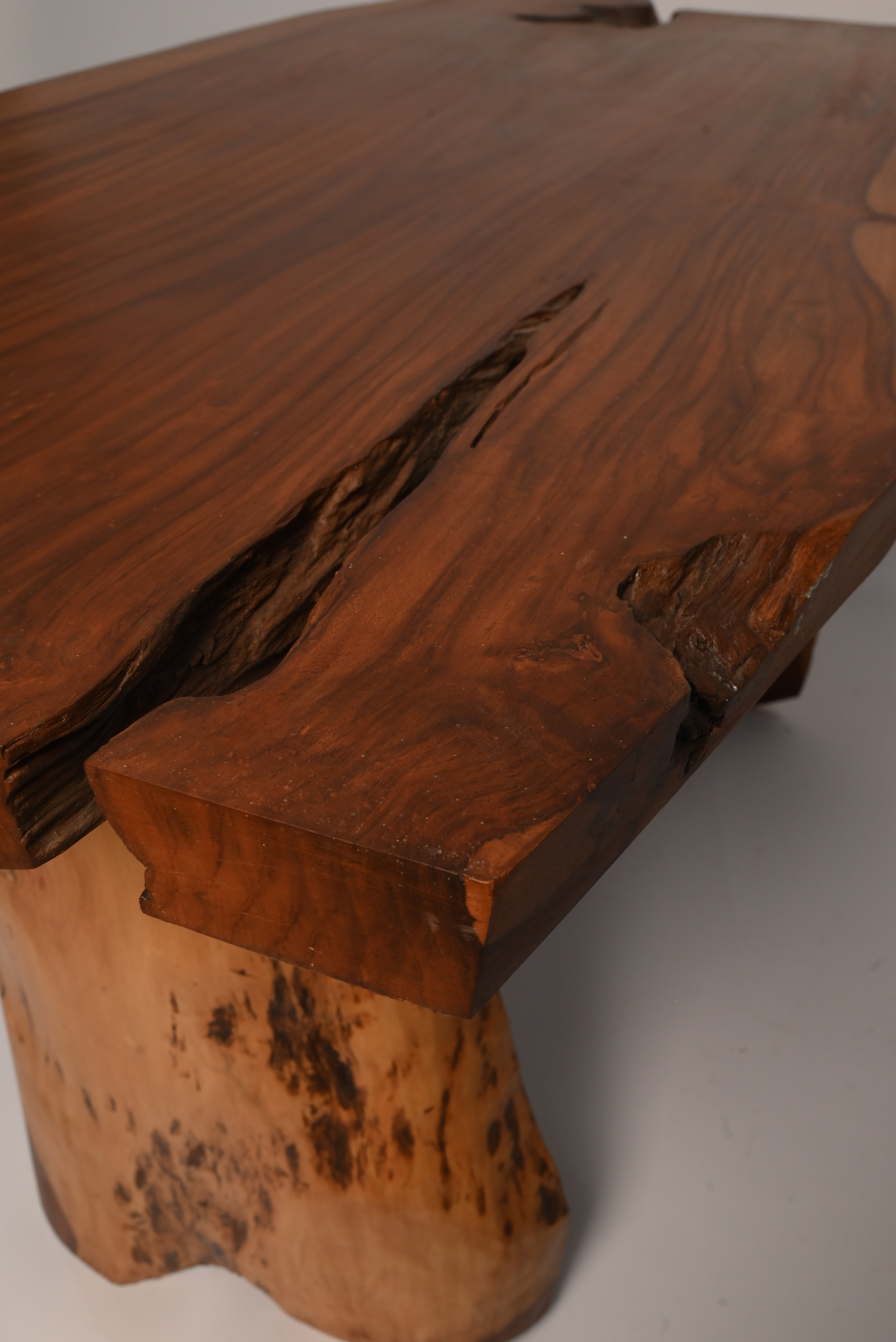 "Live edge sheesham dining table matte finish variant"