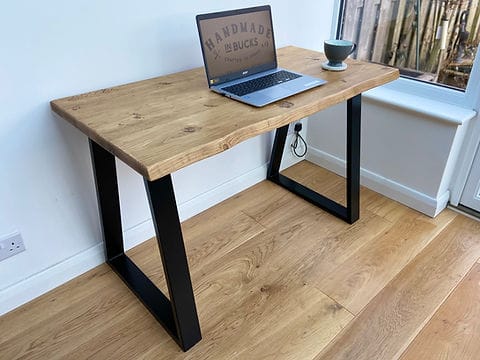 Live edge solid wood study table
