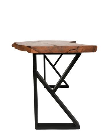 Live edge solid wood study table