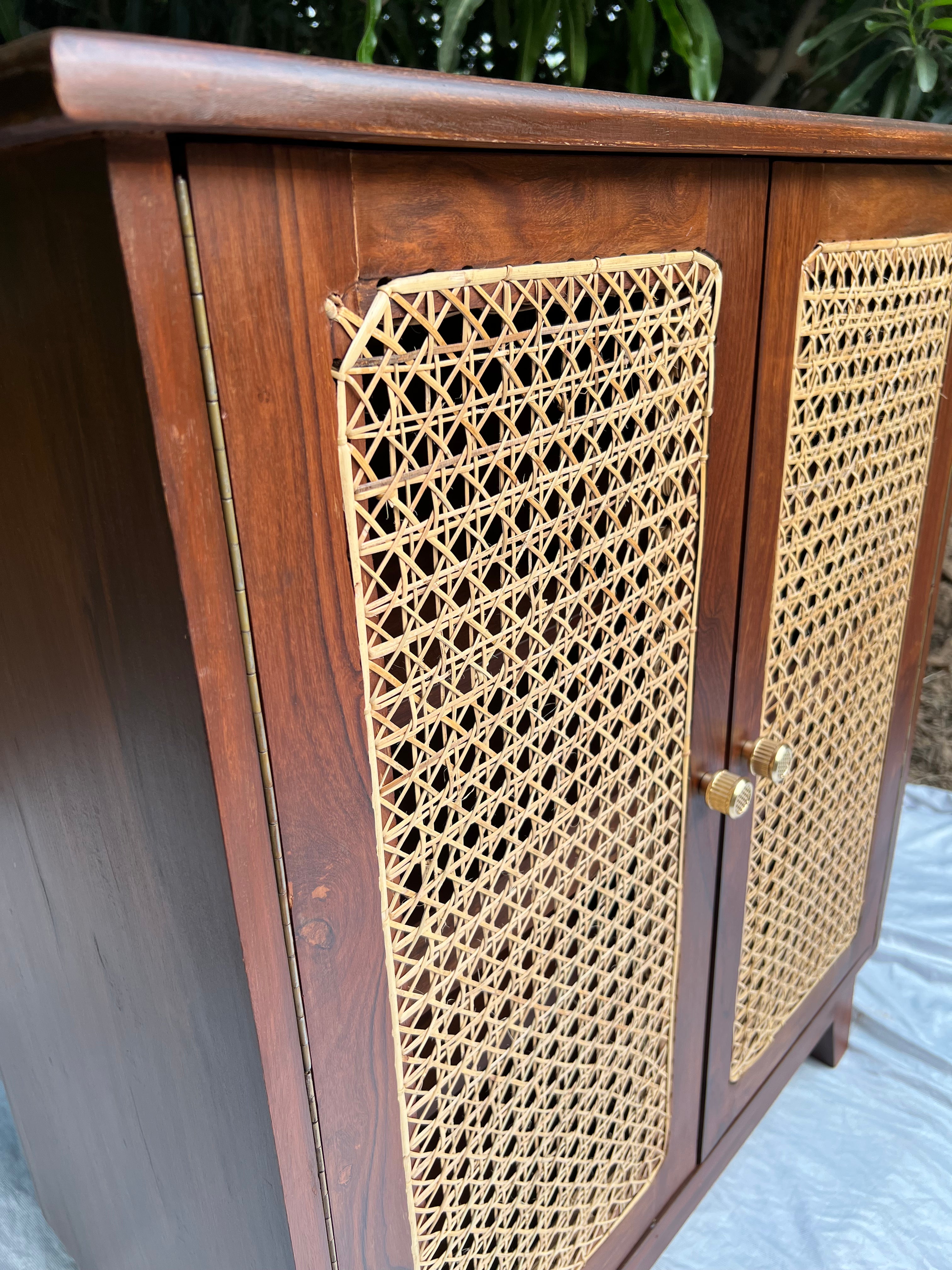 Moro cabinet with door open showing spacious interior shelving