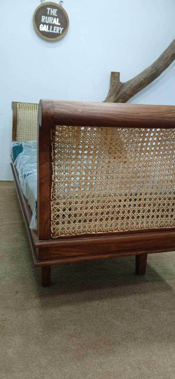 Natural cane rattan Deewan seating furniture
