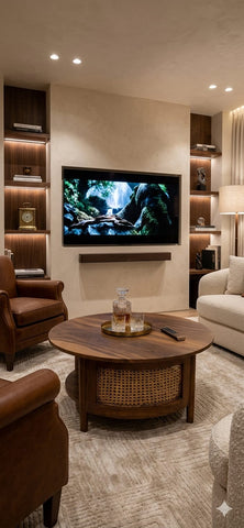 Natural rattan coffee table for living room