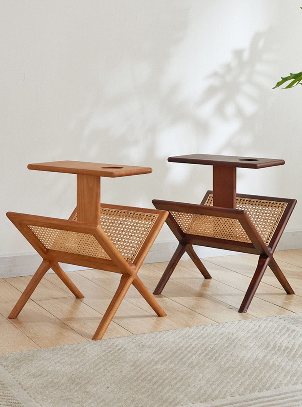 Prestige side table styled in a living room setting