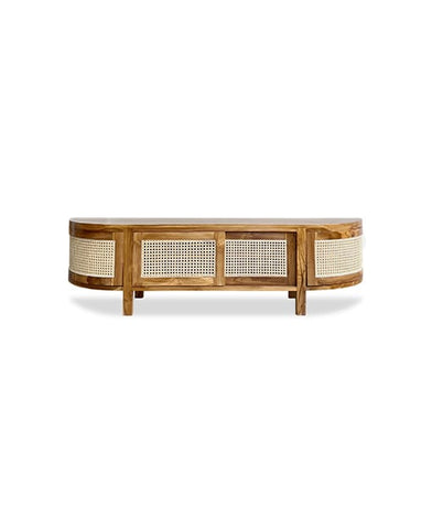 R38 Mini Habitat handcrafted rattan TV rack
