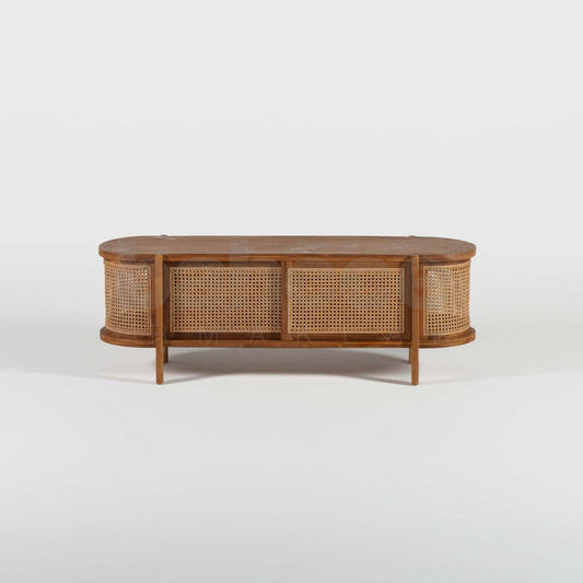 R39 PetitLiving handcrafted rattan TV console