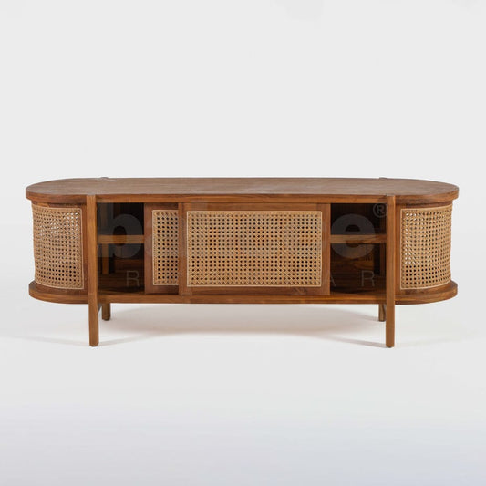R39 PetitLiving natural cane work TV rack