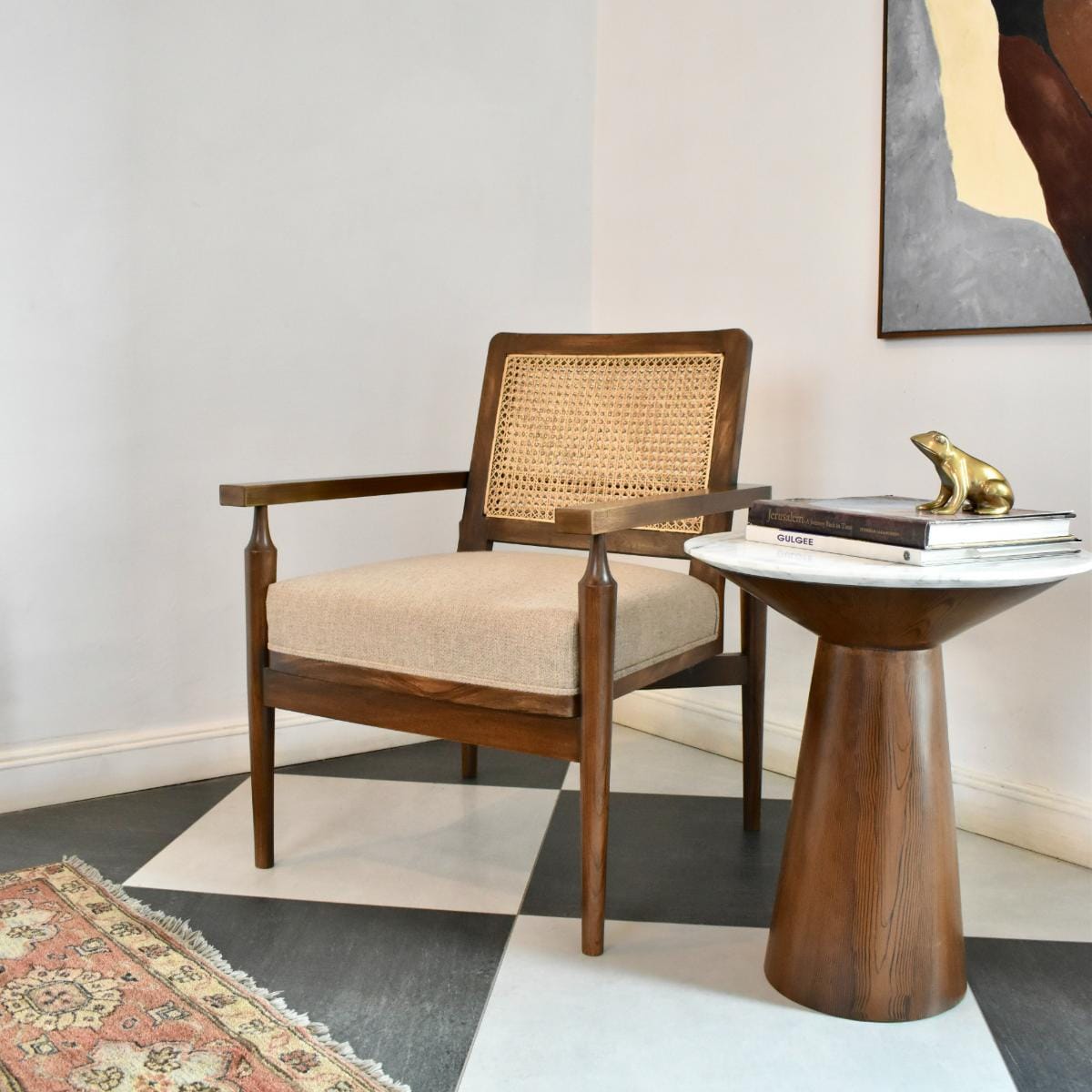 R46 PureWeave Sheesham wood chair with woven cane seat