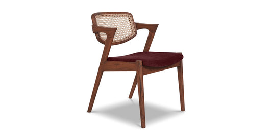 R47 CanoraWeave Sheesham wood chair with woven cane seat