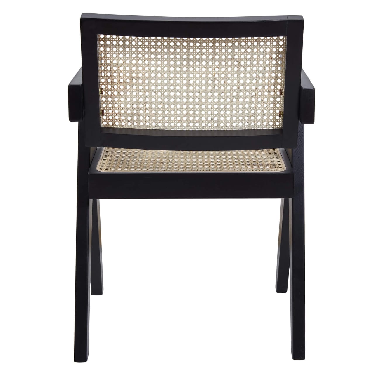 "Rattan chair side profile view"
