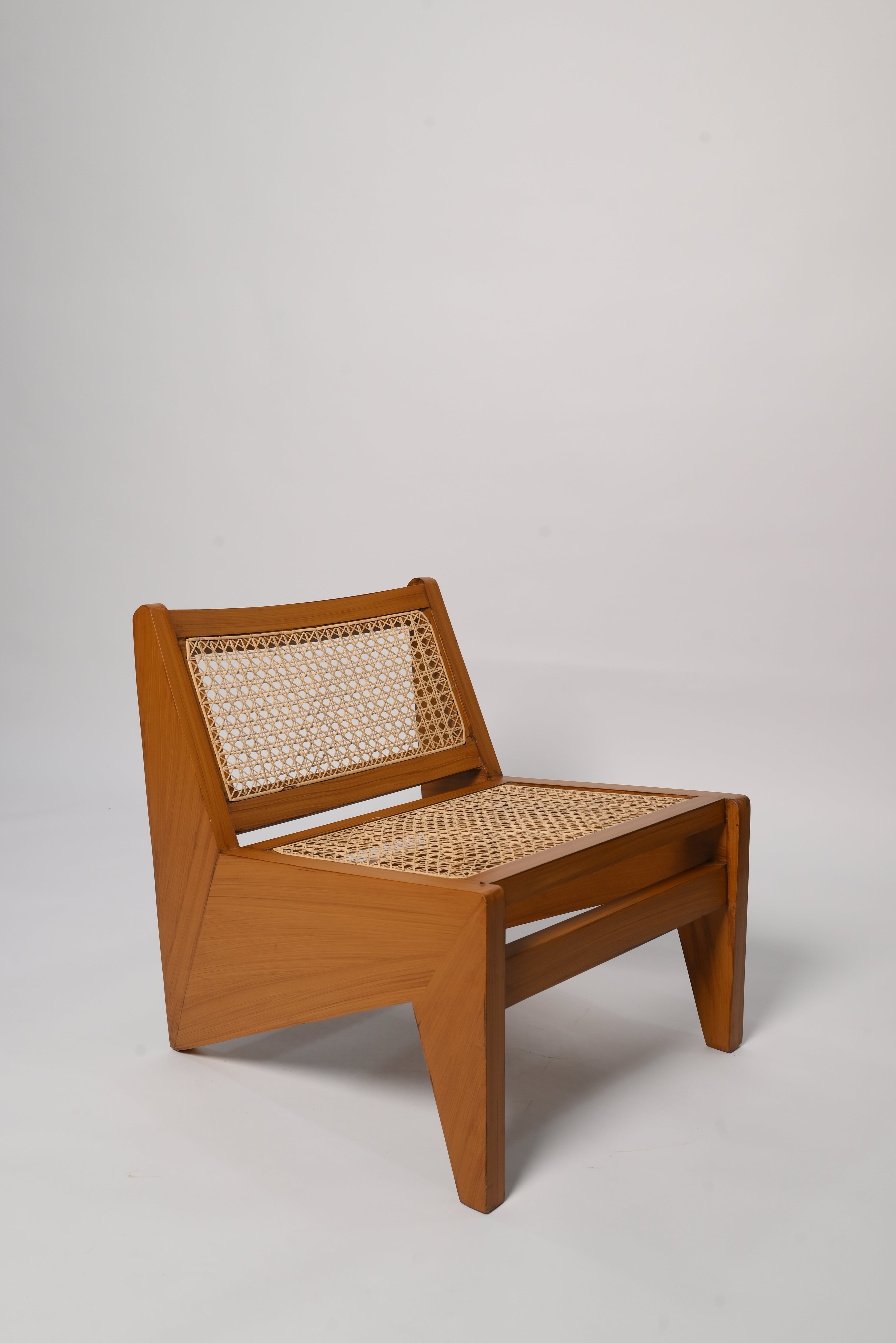 "Rattan lounge chair used as a reading chair accent piece"