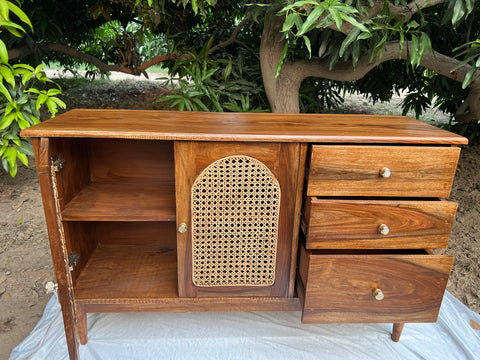 Ravi chester with door open showing spacious interior shelving
