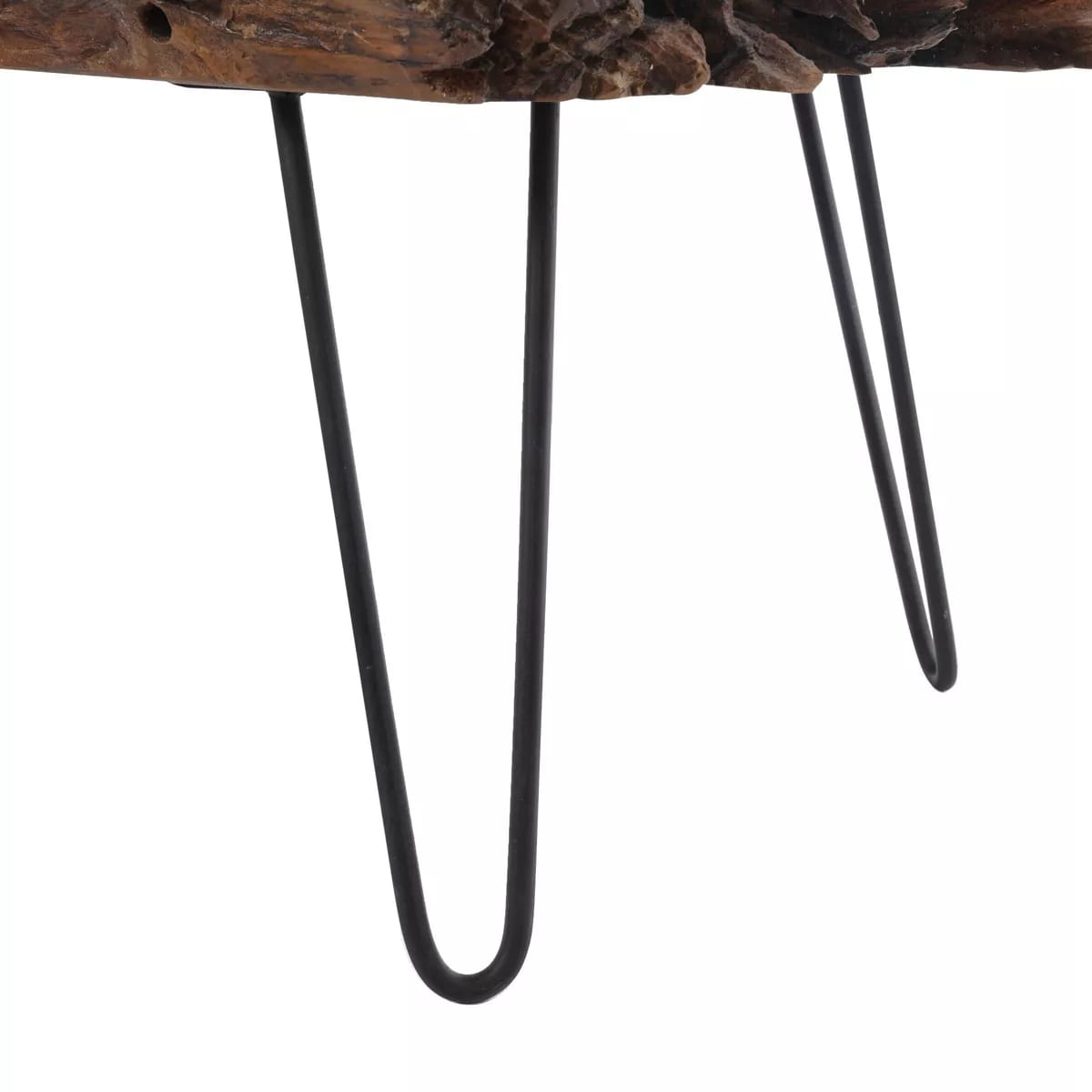 Sheesham wood live edge table detail shot