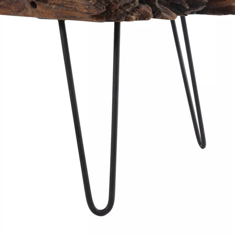 Sheesham wood live edge table detail shot