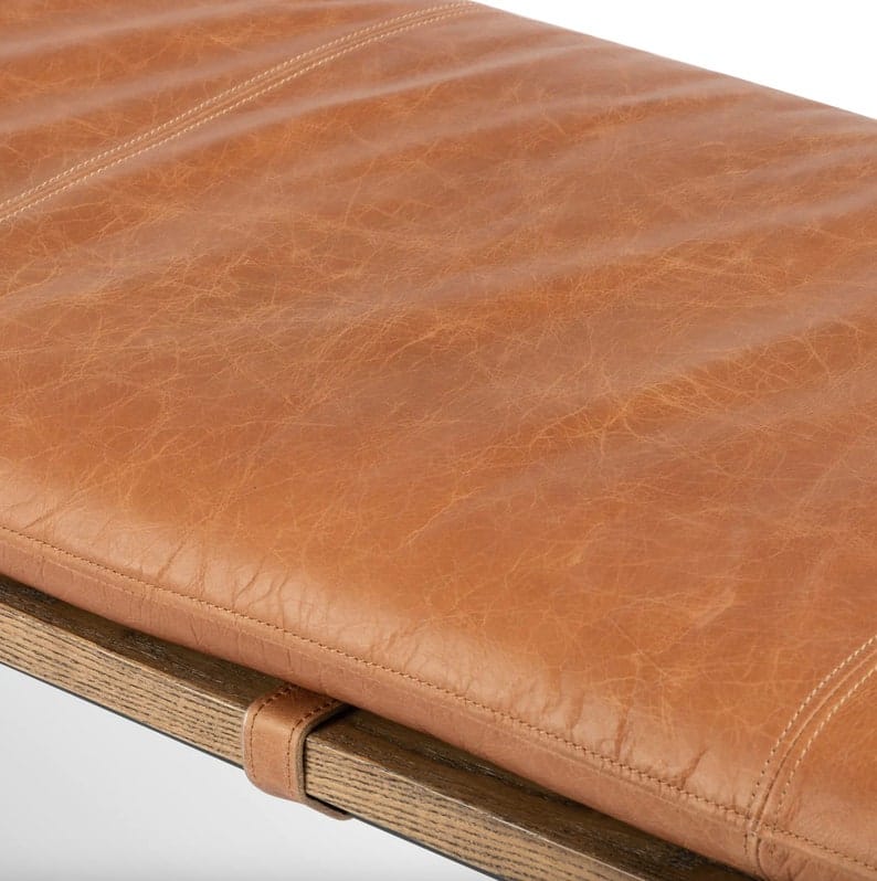 metal bench wooden seat side view