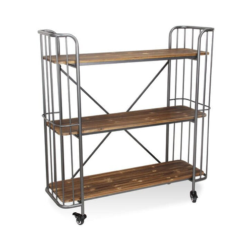 Adari Black Metal Serving Trolley