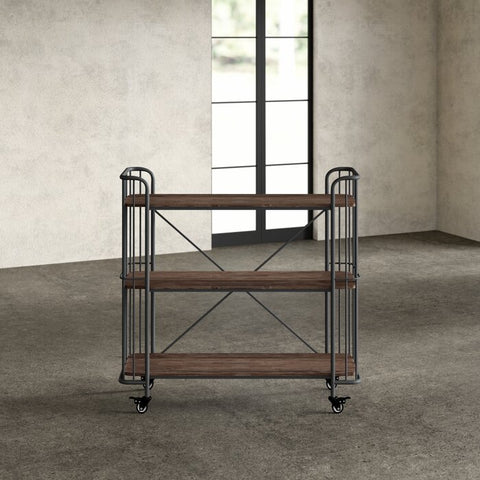 Adari Black Metal Serving Trolley