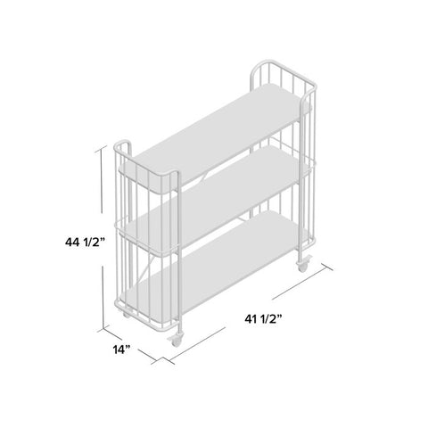 Adari Black Metal Serving Trolley