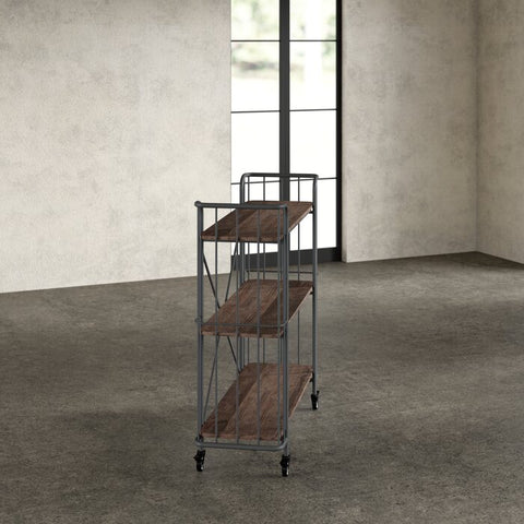 Adari Black Metal Serving Trolley