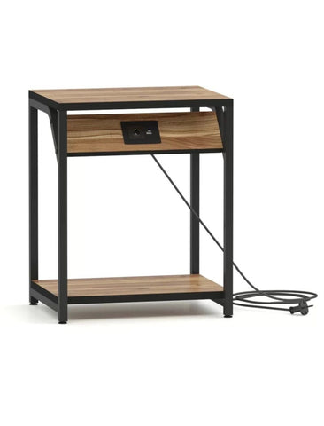Side Table Power H24 TechWood: Side Table with Power Outlet – Theruralgallery