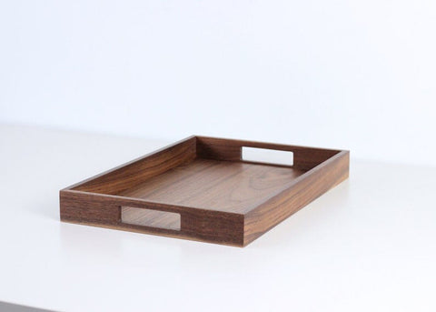 Wooden tray Ottoman tray with handles. Serving tray living room decor