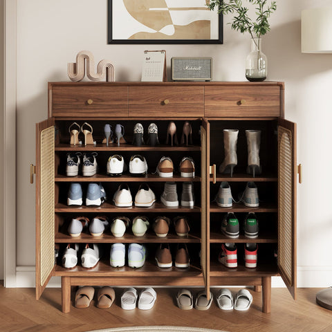 R42 TerraRack: Rattan Shoe Rack