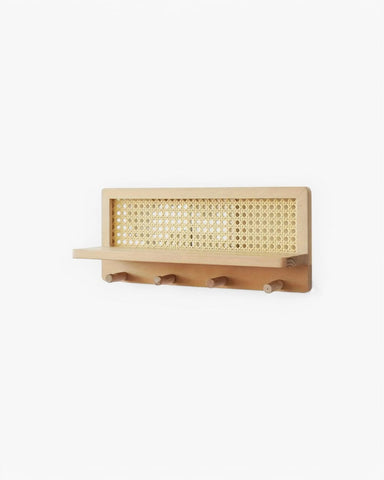 R18 Haven: Rattan Key Holder, Handwoven Rattan Key Holder, Rustic Wall Organizer