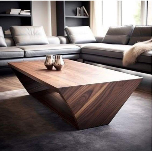W23 Rosewood: Solid Wood Centre Table, Rustic Minimalist Living Room Furniture