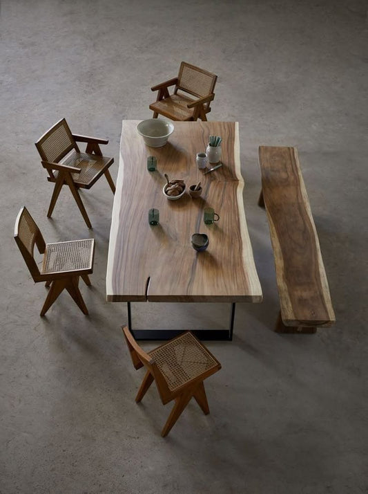 L03 Heartline: Rustic Wood Dining Table, Wooden Kitchen Table Top, Live Edge Farmhouse Table, Wooden Desk, Writing Desk, Computer Desk