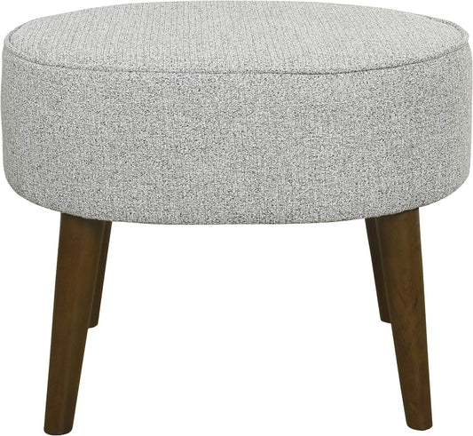 dark brown wood footrest legs close-up