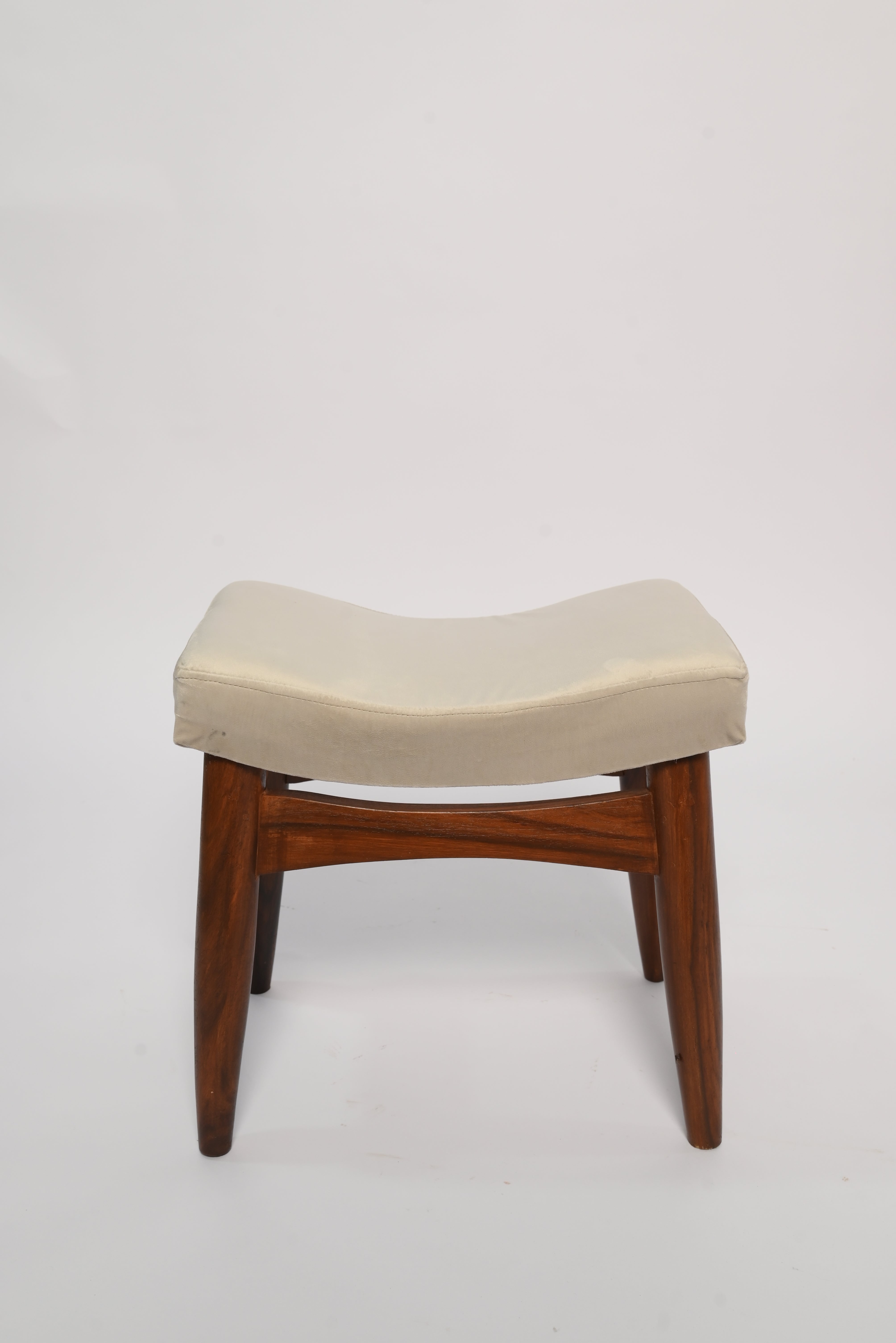 grey jute stool cushioned top detail
