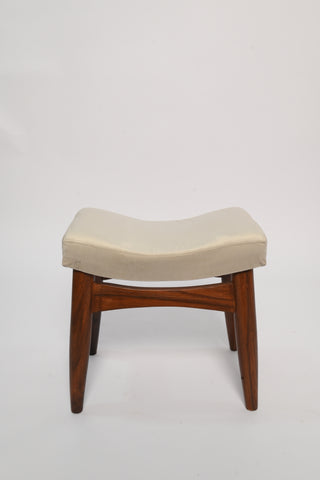 grey jute stool cushioned top detail