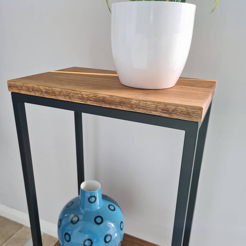 Double Metal Chunky Side Table Log Holder