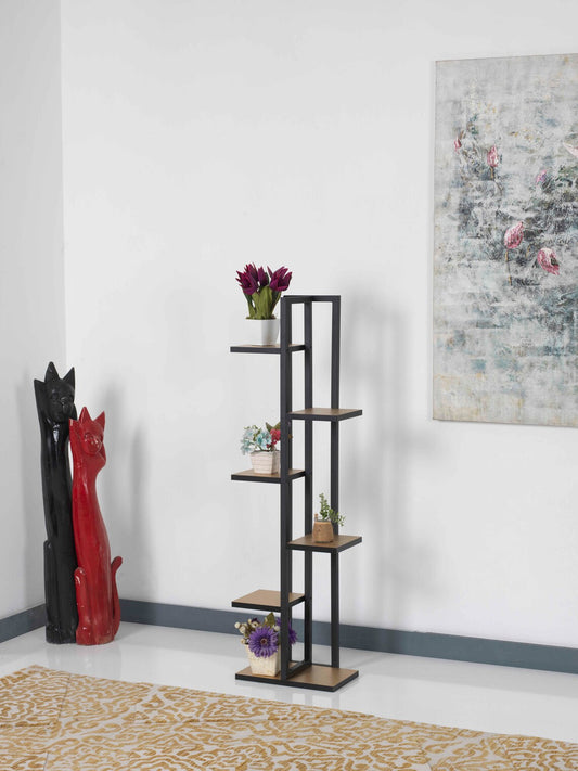 Black Gold Plant Stand, 6 and 7 Tier Plant Pot Stand, Decorative Flower Shelf, Indoor Plant Holder, Outdoor Plant Shelf