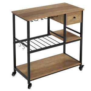 Krusa Black Metal Serving Trolley