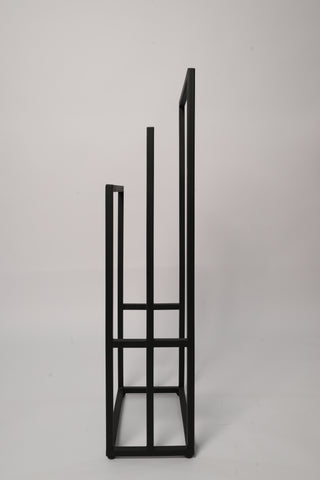 industrial metal towel rack full view