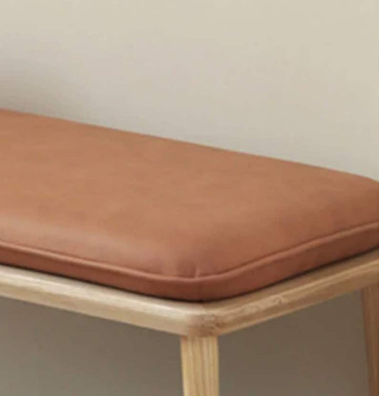 leatherette accent bench entryway setting