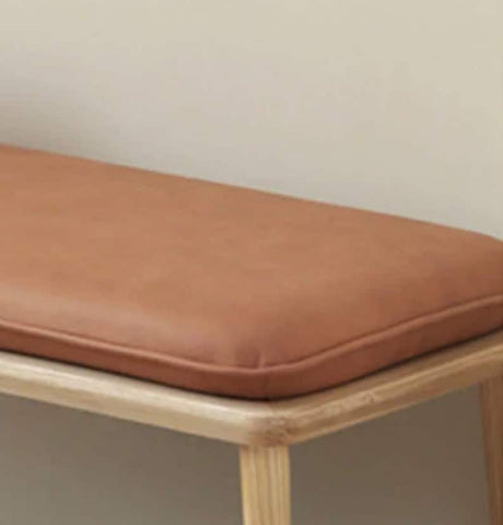 leatherette accent bench entryway setting