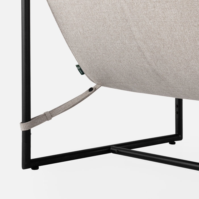 metal frame sling chair side profile