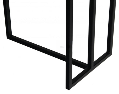 minimalist metal clothes hanger corner view