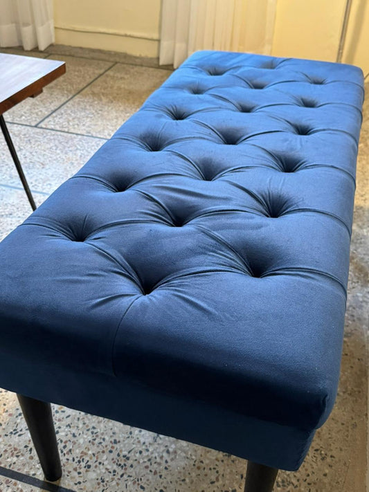 upholstered bench cushion close-up