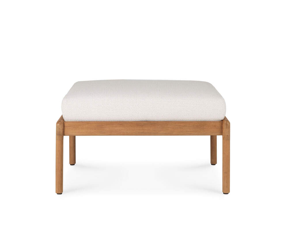 upholstered wooden footstool living room