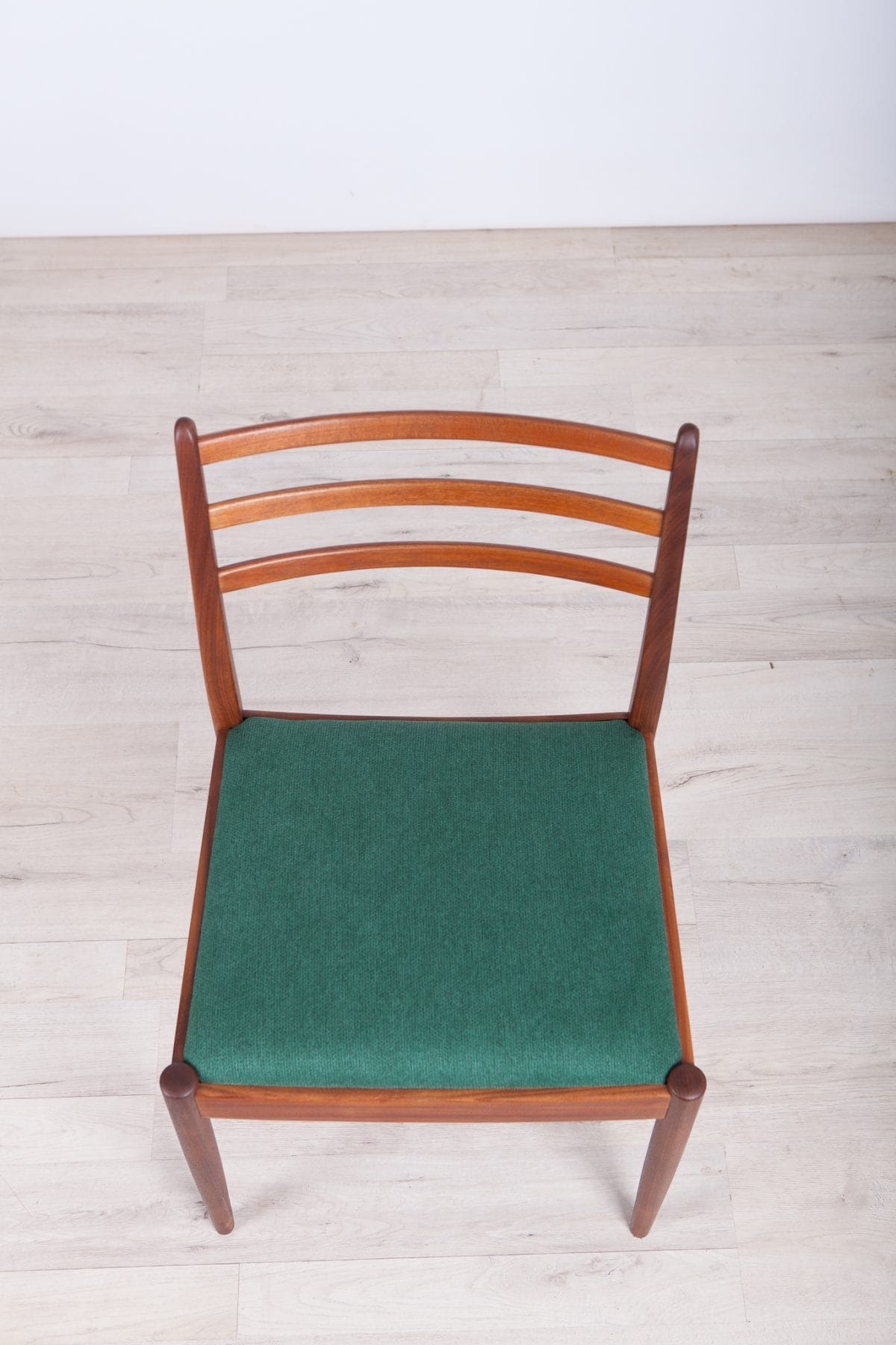 wood dining chair backrest detail