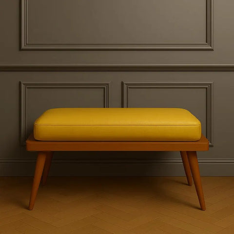 wooden bench dining room setting