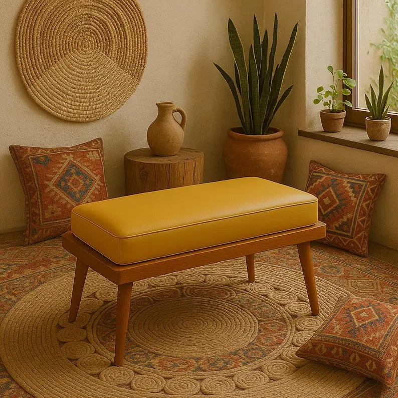 wooden bench matte finish