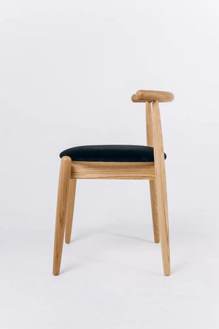 wooden dining chair front view