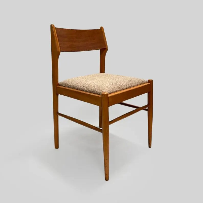 wooden dining chair side view