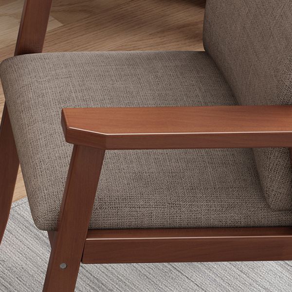 wooden dining chair armrest detail