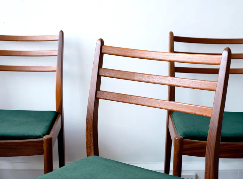 wooden dining chair back view
